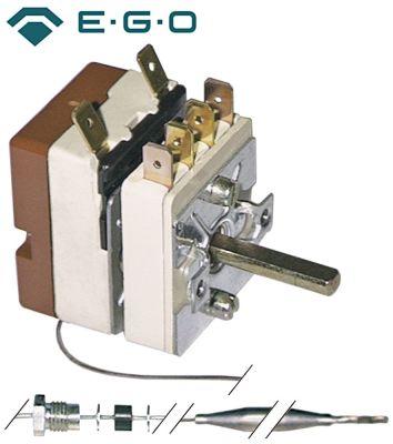 Termostat T.maks. 195°C 1-polet 1NO 16A Føler ø 6mm Føler L 77mm Kapillærrør 830mm