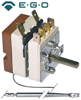 Termostat T.maks. 250°C 1-polet 1NO 16A Føler ø 4mm Føler L 100mm Kapillærrør 3150mm