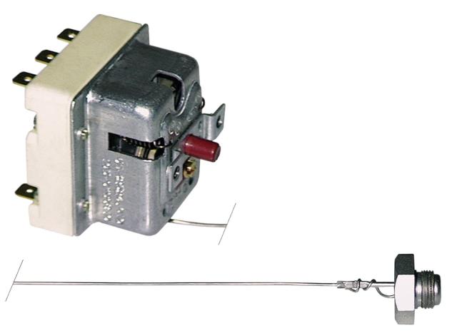 Sikkerhedstermostat Frakoblingstemp. 330°C 3-polet 20A Føler ø 11mm Føler L 185mm Kapillærrø