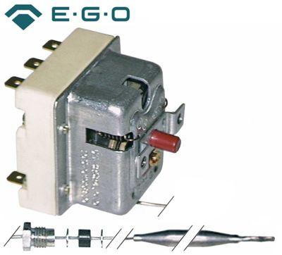 Sikkerhedstermostat Frakoblingstemp. 165°C 3-polet 20A Føler ø 6mm Føler L 77mm Kapillærrør 