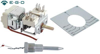 Termostat T.maks. 185°C 1-polet 1NO Føler ø 8mm Føler L 50mm Kapillærrør 850mm Pakdåse  -