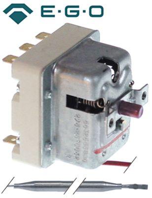 Sikkerhedstermostat Frakoblingstemp. 295°C 3-polet 20A Føler ø 4mm Føler L 120mm Kapillærrør