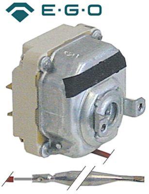 Termostat T.maks. 90°C 2-polet 2CO 16A Føler ø 6mm Føler L 130mm Kapillærrør 900mm Pakdås