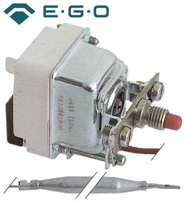Sikkerhedstermostat Frakoblingstemp. 200°C 1-polet 5A Føler ø 6mm Føler L 130mm Kapillærrør 