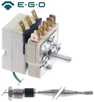 Termostat T.maks. 90°C 1-polet 1CO 16A Føler ø 6mm Føler L 98mm Kapillærrør 2380mm Pakdås