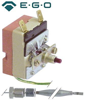 Sikkerhedstermostat Frakoblingstemp. 130°C 1-polet 16A Føler ø 6mm Føler L 77mm Kapillærrør 