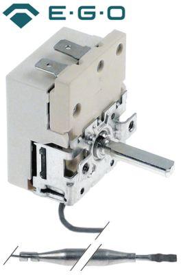 Termostat T.maks. 190°C 1-polet NO 16A Føler ø 6mm Føler L 119mm Kapillærrør 400mm Pakdås