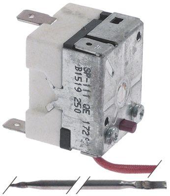 Sikkerhedstermostat Frakoblingstemp. 172°C 1-polet 16A Føler ø 3mm Føler L 160mm Kapillærrør