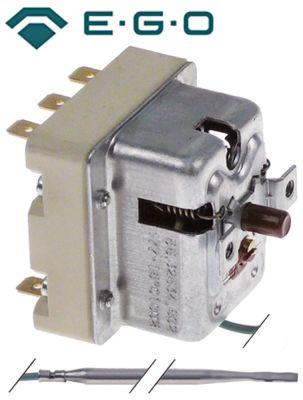 Sikkerhedstermostat Frakoblingstemp. 177°C 3-polet 20A Føler ø 4mm Føler L 130mm Kapillærrør