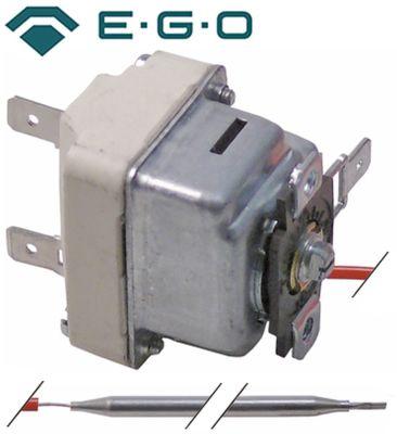 Termostat T.maks. 90°C 1-polet 1CO 16A Føler ø 6mm Føler L 129mm Kapillærrør 980mm Pakdås