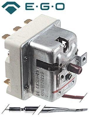Sikkerhedstermostat Frakoblingstemp. 125°C 3-polet 5A Føler ø 4mm Føler L 120mm Kapillærrør 