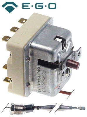 Sikkerhedstermostat Frakoblingstemp. 230°C 3-polet 20A Føler ø 6mm Føler L 87mm Kapillærrør 