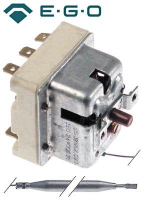 Sikkerhedstermostat Frakoblingstemp. 350°C 3-polet 20A Føler ø 6mm Føler L 77mm Kapillærrør 