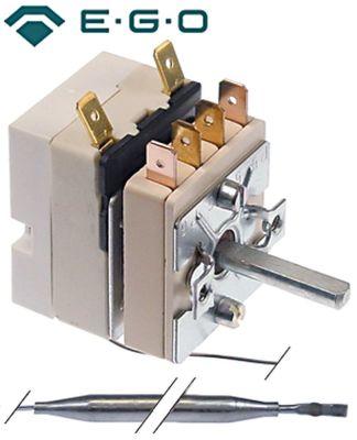 Termostat T.maks. 80°C 1-polet 1NO 16A Føler ø 6mm Føler L 115mm Kapillærrør 1430mm Pakdå