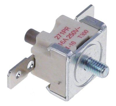 Sikkerheds-kontakttermostat Frakoblingstemp. 300°C 1NC 16A Tilslutning F6,3 Gevind M4 1-polet