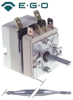 Termostat T.maks. 190°C 1-polet 1NO Føler ø 6mm Føler L 79mm Kapillærrør 1830mm Akse ø 6x