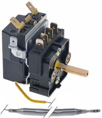 Termostat T.maks. 110°C 1-polet 1NC 16A Føler ø 6mm Føler L 140mm Kapillærrør 860mm