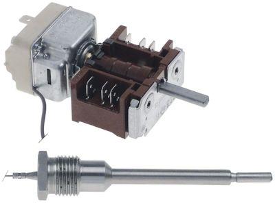 Termostat T.maks. 187°C 1-polet 1NO Føler ø 6mm Føler L 132mm Kapillærrør 900mm Akse ø 4,