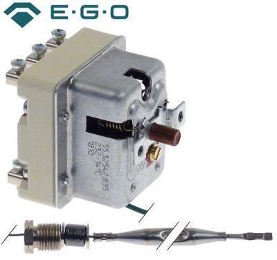 Sikkerhedstermostat Frakoblingstemp. 232°C 3-polet 3NC 20A Føler ø 6mm Føler L 98mm Kapillærr