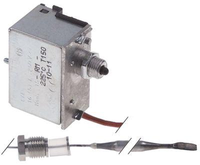 Sikkerhedstermostat Frakoblingstemp. 225°C 1-polet 1NC 16A Føler ø 5mm Føler L 80mm Kapillærr