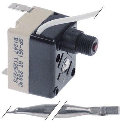 Sikkerhedstermostat Frakoblingstemp. 230°C 1-polet 1NO 16A Føler ø 6mm Føler L 58mm