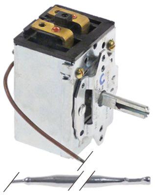 Termostat T.maks. 232°C 1-polet 1NO Føler ø 6mm Føler L 165mm Kapillærrør 930mm Pakdåse  