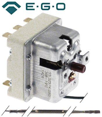Sikkerheds-stavtermostat Frakoblingstemp. 368°C 3-polet 3NO 16A Føler ø 3mm Føler L 160mm