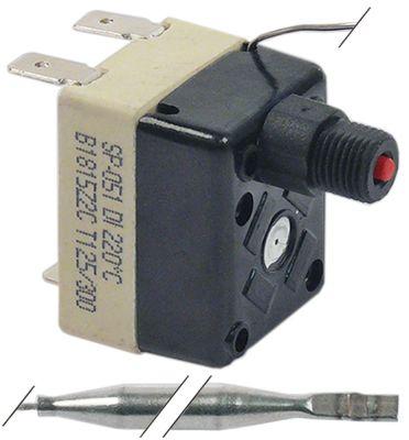 Sikkerhedstermostat Frakoblingstemp. 220°C 1-polet 1CO 16A Føler ø 6mm Føler L 55mm