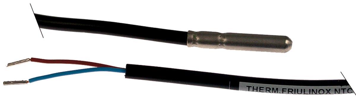 Temperaturføler NTC 10kOhm Kabel Termoplast Føler -40 til +110°C Føler ø6x14mm Kabellængde 3