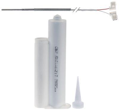 Temperaturfølersæt Pt100 Kabel PTFE Føler -100 til +450°C Føler ø3x70mm