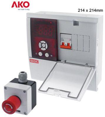 Elektronikregulering 230V Indbygningsmål 214x214mm NTC Relæudgange 5 Version til montering 