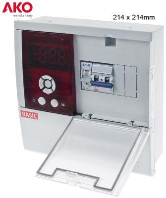 Elektronikregulering 230V Indbygningsmål 214x214mm NTC Relæudgange 5 Version til montering 