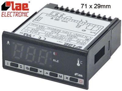 Elektronikregulering 230V Indbygningsmål 71x29mm NTC/PTC Montering Indbygningsversion Relæudgange 2