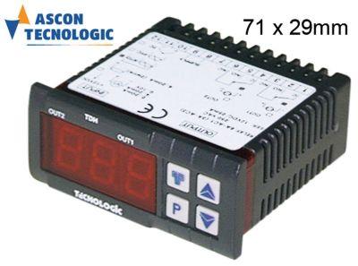 Elektronikregulering 12V Indbygningsmål 71x29mm Pt100/TC (J,K) Montering Indbygningsversion