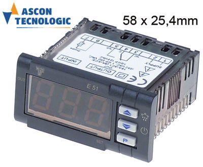 Elektronikregulering 230V Indbygningsmål 58x25,4mm NTC Montering Indbygningsversion Relæudg