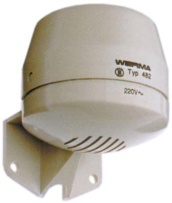 Alarm Skruefastgørelse ø 70mm H 80mm BA 45mm 230VAC Kapslingsklasse IP33 Spænding AC 92dB