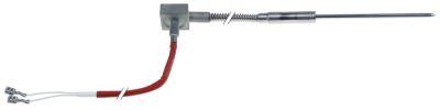 Kernetemperaturføler Pt1000 Kabel CNS, bølgeslange Føler -40 til +250°C Føler ø4x100mm