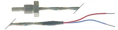 Temperaturføler Termoelement L (Fe-CuNi) Kabel Vetrotex Føler -200 til +700°C Føler ø4x13mm