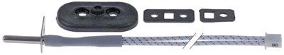 Temperaturføler NTC Kabel Glasfiber Føler -40 til +125°C Føler ø4x19mm Kabellængde 1m
