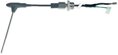 Kernetemperaturføler Termoelement K (NiCr-Ni) Kabel PTFE Føler -40 til +250°C Føler ø3x100mm