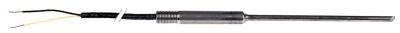 Kernetemperaturføler Pt100 Kabel PTFE Føler -40 til +250°C Føler ø4x100mm Kabellængde 2m