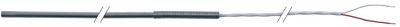 Temperaturføler Pt100 Kabel PTFE Føler -100 til +450°C Føler ø6x440mm