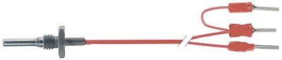 Temperaturføler Pt100 Kabel PTFE Føler -100 til +450°C Føler ø4x20mm