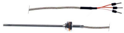 Temperaturføler Pt100 Kabel Vetrotex Føler -200 til +600°C Føler ø4x85mm Kabellængde 8m