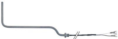 Temperaturføler Termoelement J (FE-CuNi) Kabel PTFE Føler -50 til +750°C Føler ø6x80/180mm