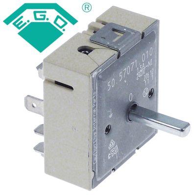 Energiregulering EGO 240V 13A En-kreds Drejeretning venstre Akse ø 6x4,6mm