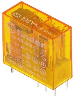 Printrelæ FINDER 230VAC 2CO Tilslutning Stifter 95.65/95.75 Modulmål 5mm