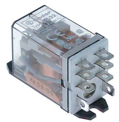 Effektrelæ 230VAC 12A 2CO Tilslutning Fladstik 4,8mm Laskefastgørelse