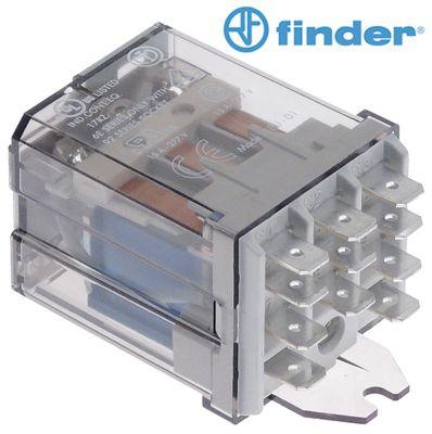 Effektrelæ FINDER 12VDC 16A 3CO Tilslutning Fladstik 6,3 mm Laskefastgørelse