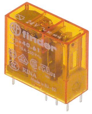 Printrelæ FINDER 24VAC 1CO Tilslutning Stifter 95.65/95.75 Modulmål 5mm
